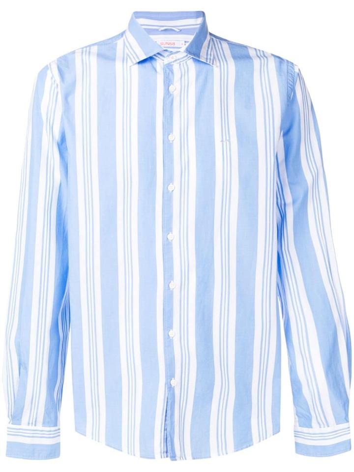 Sun 68 Cam Ratlla Shirt - Blue