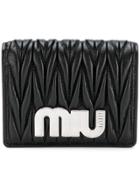 Miu Miu Matelassé Bifold Wallet - Black