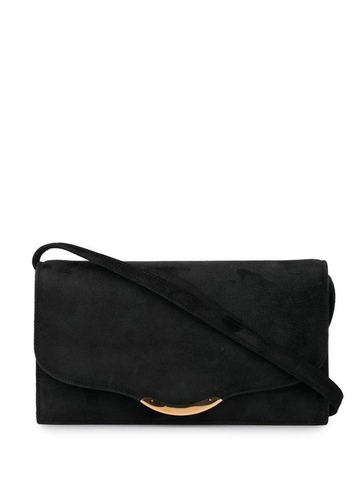 Hermès Pre-owned 1977's Gold Detail Shoulder Bag - Black