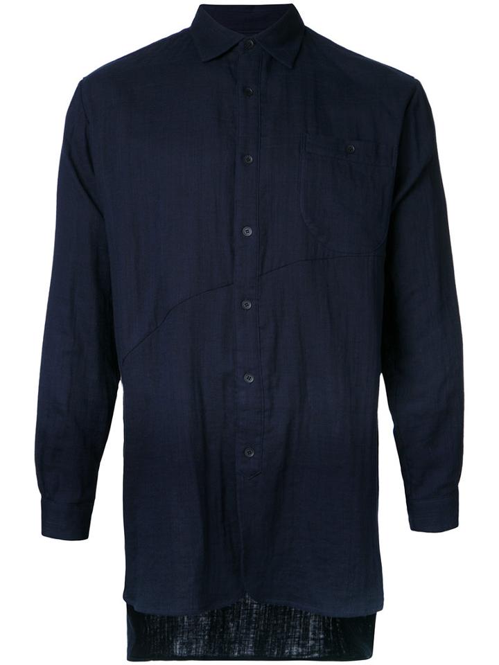 Factotum Plain Shirt, Men's, Size: 46, Blue, Cotton
