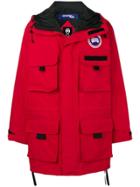 Junya Watanabe Man Hooded Parka Coat - Red