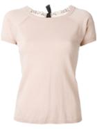 Red Valentino Laced Back Top, Women's, Size: S, Nude/neutrals, Cotton/modal/viscose/polyester