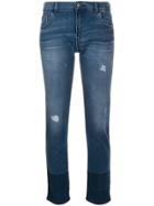 Emporio Armani Two Tone Skinny Jeans - Blue