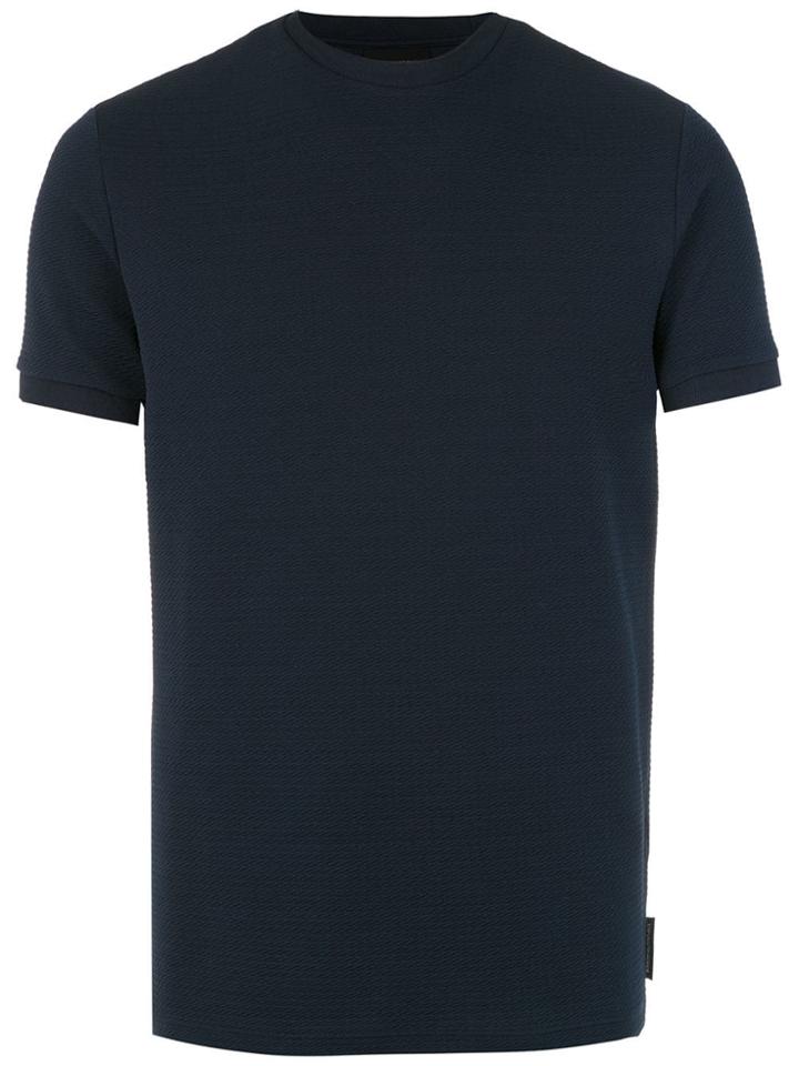 Emporio Armani Crew Neck Patterned T-shirt - Blue