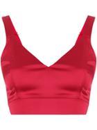 Murmur Cropped Bralet Top - Red