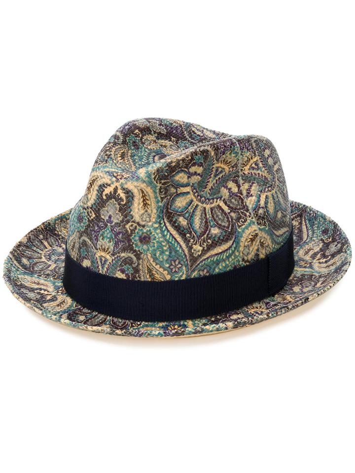 Etro Paisley Print Fedora - Multicolour