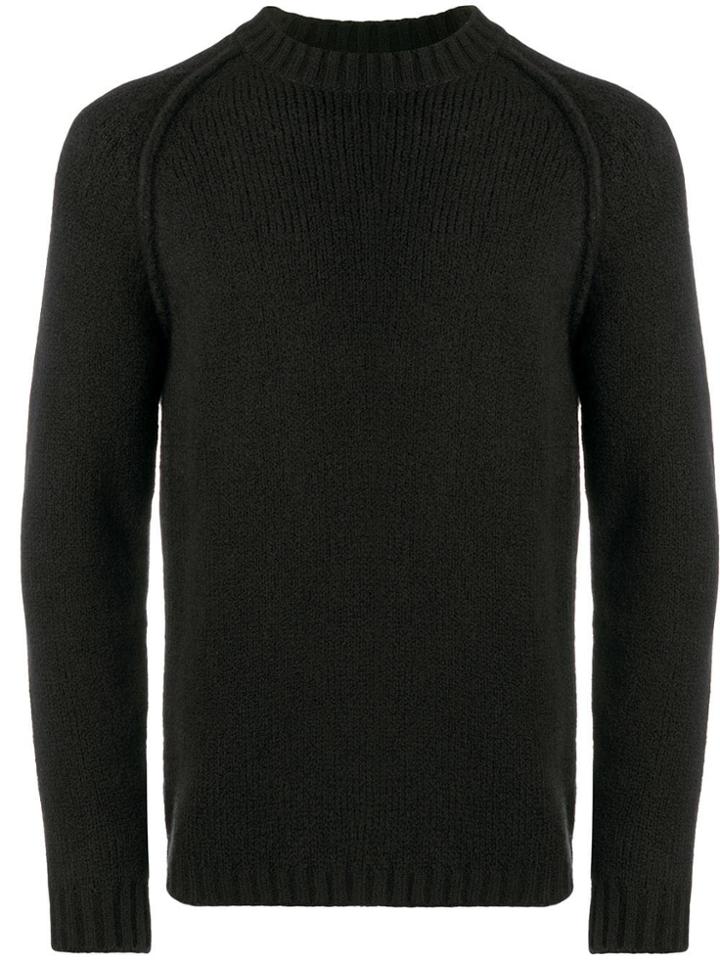 Ten-c Round Neck Jumper - Black