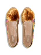Aquazzura Floral Print Powder Puff Espdarilles - Yellow Multicoloured