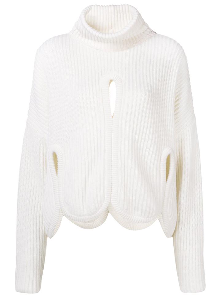 Antonio Berardi Cut Out Detail Sweater - White