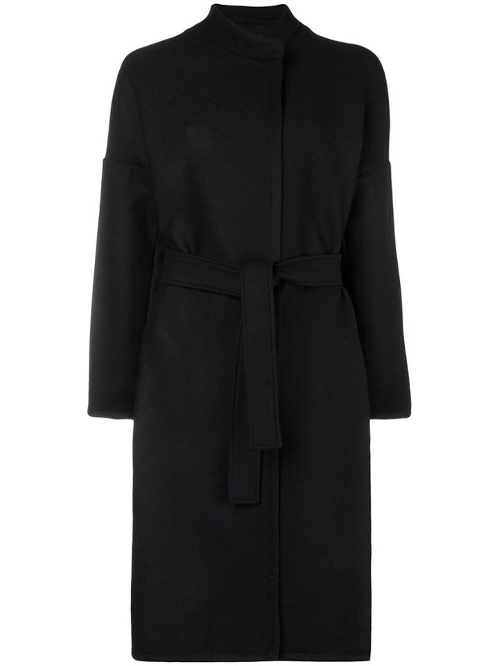 Pinko Belted Single Breasted Coat - Black