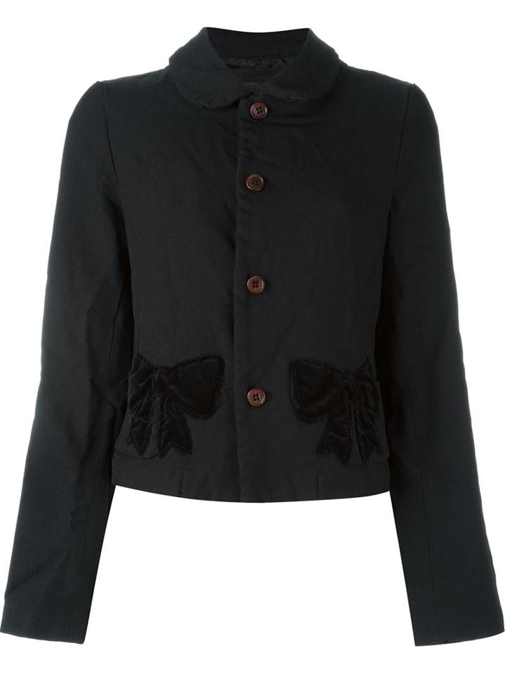 Comme Des Garçons Girl Velvet Ribbon Appliqué Jacket