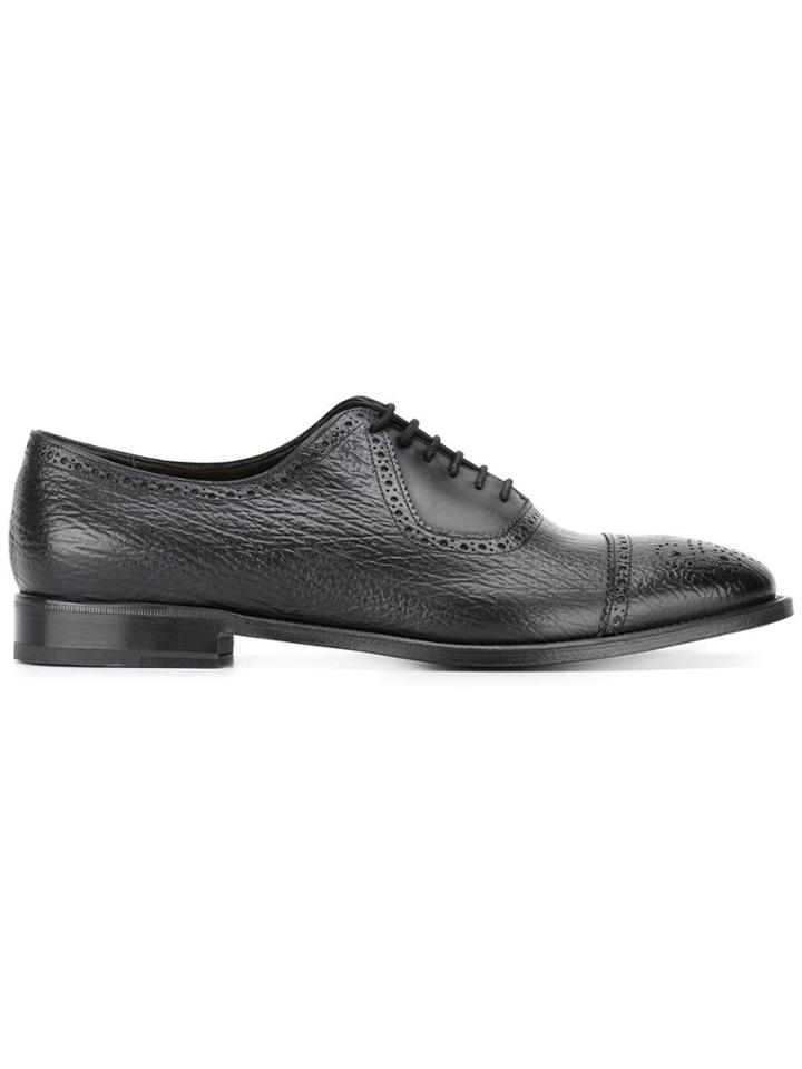 Fratelli Rossetti Perforated Detailing Oxfords - Black