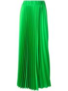 P.a.r.o.s.h. Long-length Elasticated Waist Pleated Skirt, Women's, Size: Medium, Green, Polyester
