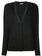 Brunello Cucinelli V-neck Cardigan, Women's, Size: Xl, Grey, Silk/cashmere