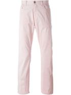 Canali Slim Fit Jeans, Men's, Size: 48, Pink/purple, Cotton/rubber