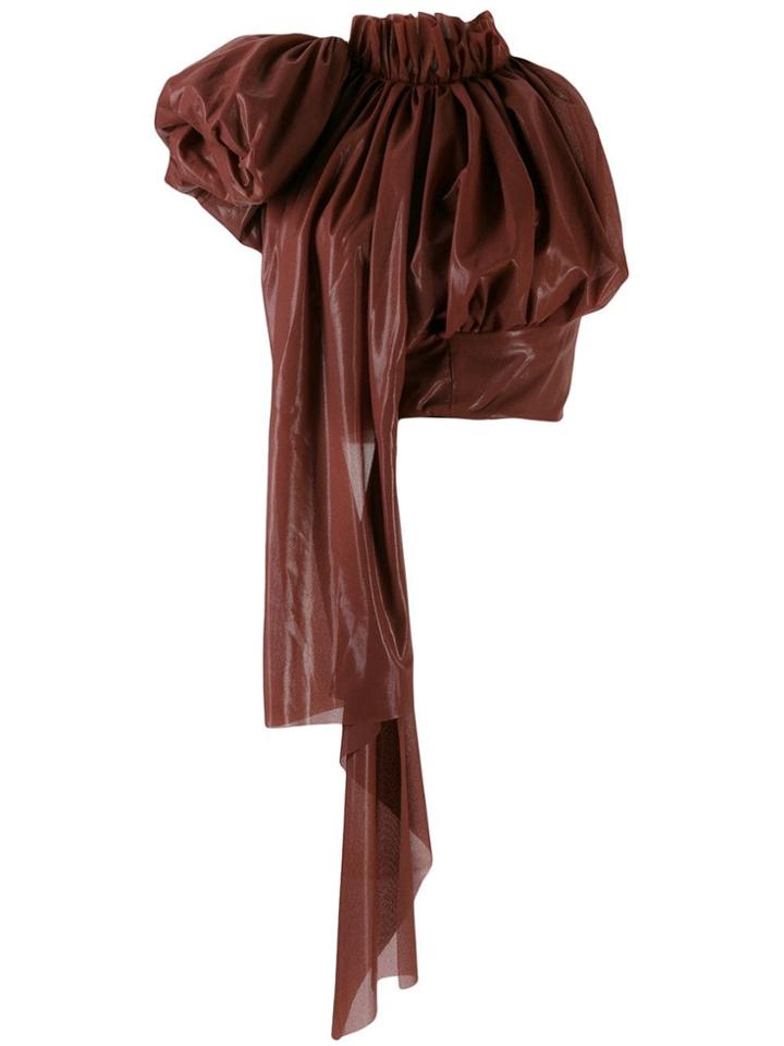 Maticevski Oversized Drape Top - Brown