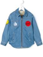 Stella Mccartney Kids Patched Denim Jacket, Boy's, Size: 8 Yrs, Blue