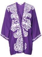 P.a.r.o.s.h. Embroidered Shawl Jacket - Pink & Purple