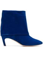 Marc Ellis Cuff-detail Ankle Boots - Blue
