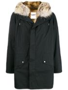 Yves Salomon Army Fur-trimmed Army Coat - Brown