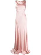 Alberta Ferretti Draped Long Dress - Pink