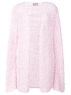 Christopher Kane Open Tweed Cardigan - Pink & Purple