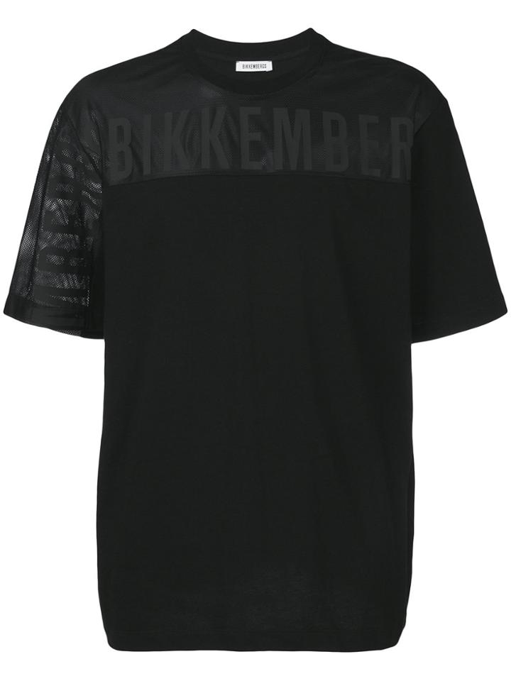 Dirk Bikkembergs Sheer Panel Printed T-shirt - Black