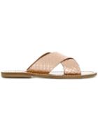 Solange Sandals Cross Strap Sandals - Metallic