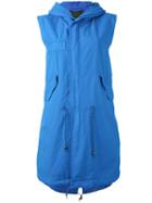 Mr & Mrs Italy - Sleeveless Parka Coat - Women - Cotton - Xs, Women's, Blue, Cotton