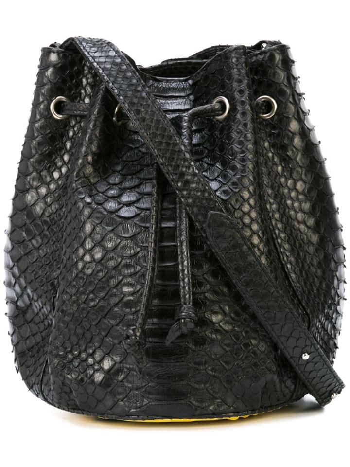 Gelareh Mizrahi Smiley Face Medium Bucket Bag - Black