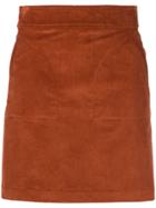 A.p.c. Suede Mini Skirt - Brown