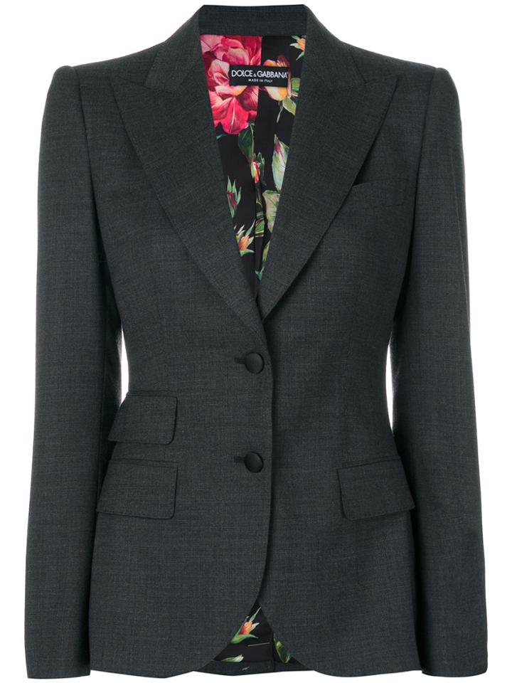Dolce & Gabbana Fitted Blazer - Grey