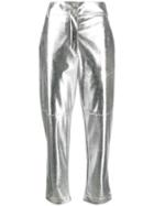 Pinko Metallic Trousers - Silver