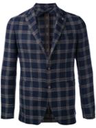 Tagliatore - Check Blazer - Men - Linen/flax/cupro/virgin Wool - 52, Blue, Linen/flax/cupro/virgin Wool