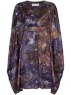 Märta Larsson Amethyst Printed Silk Kaftan Dress - Pink