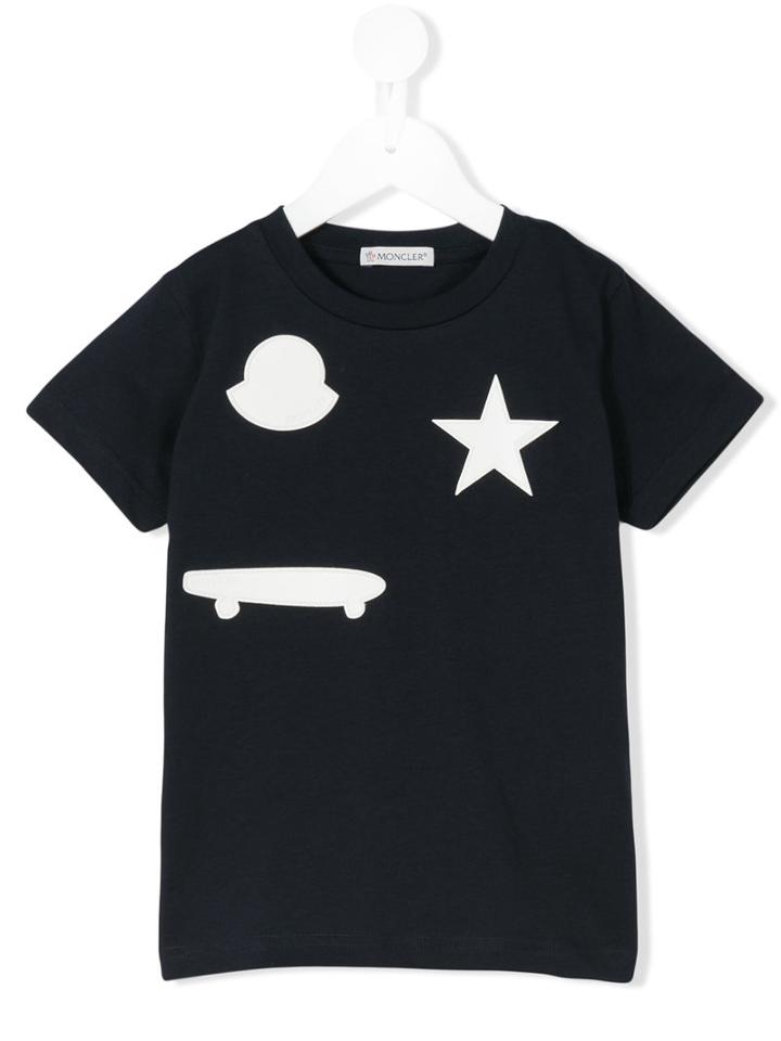 Moncler Kids - Skate T-shirt - Kids - Cotton/polyester/polyurethane - 4 Yrs, Blue