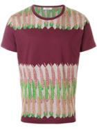 Valentino Feather Print T-shirt - Red