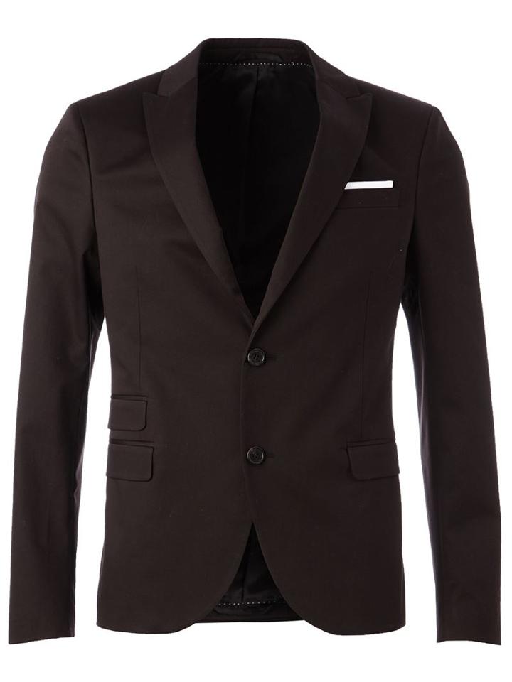 Neil Barrett Two-piece Suit, Men's, Size: 48, Black, Cotton/polyester/spandex/elastane/viscose