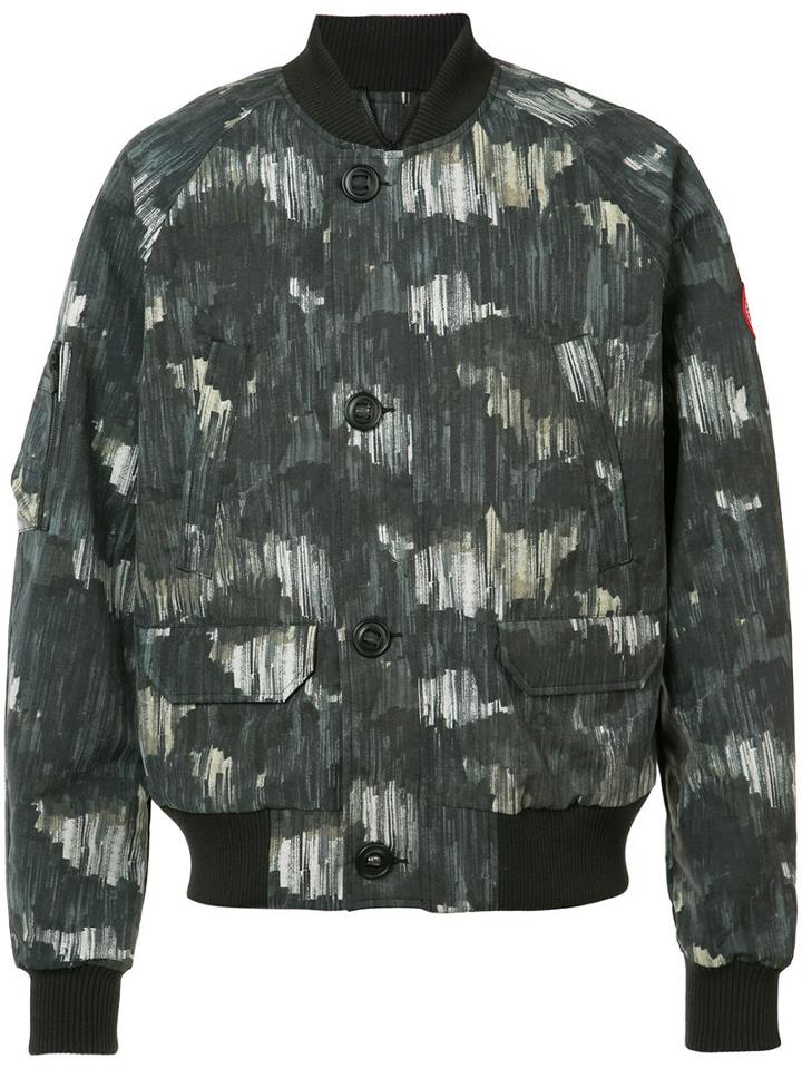 Canada Goose Camouflage Bomber Jacket, Men's, Size: Small, Grey, Nylon