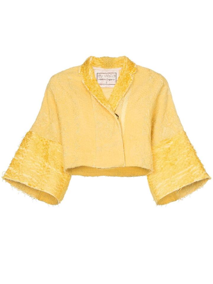 By Walid Lama Piana Cropped Jacket - Yellow