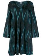 M Missoni Zig-zag Pattern Short Dress - Blue