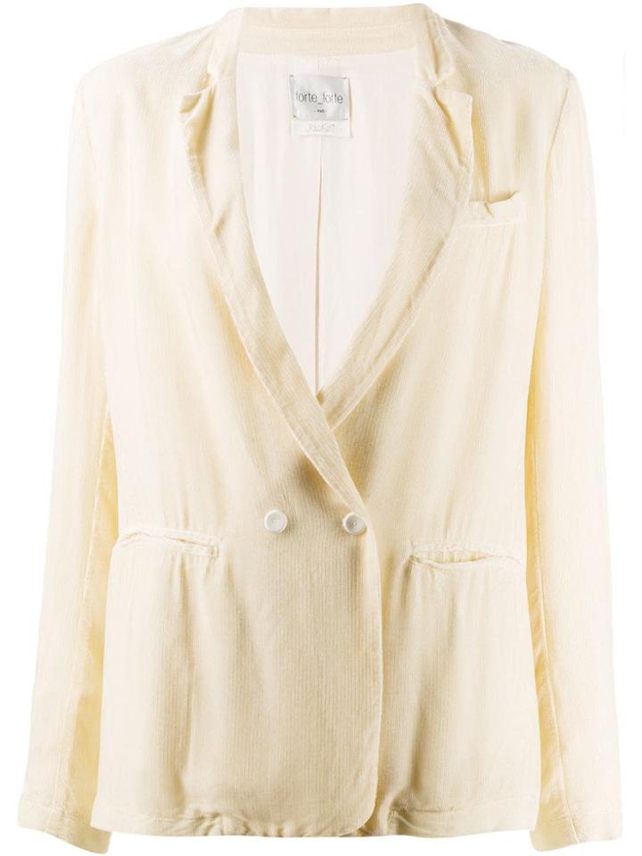 Forte Forte Double Breasted Lightweight Blazer - Neutrals