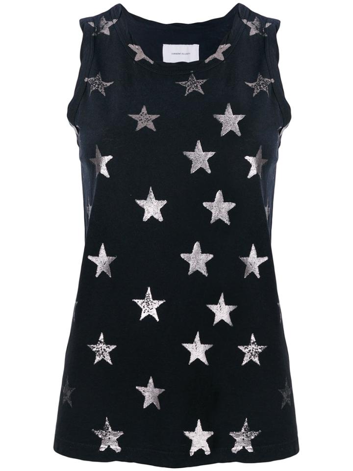 Current/elliott Foil Stars Tank Top - Black