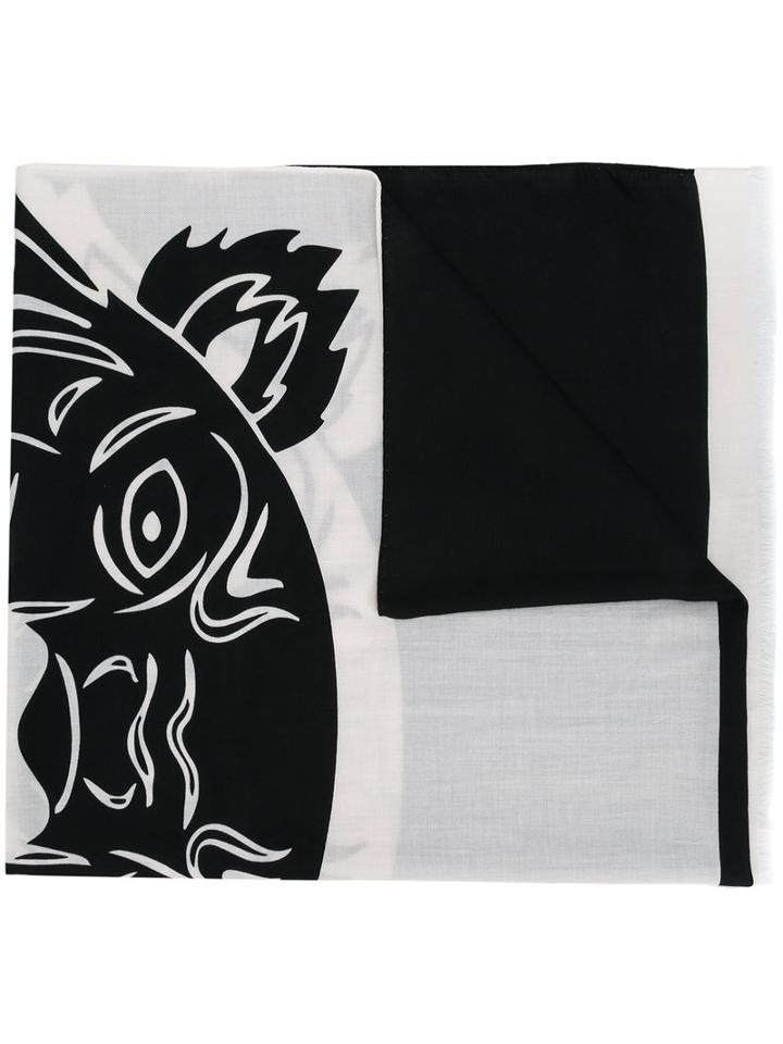 Kenzo Tiger Scarf, Women's, Black, Modal/cotton/silk