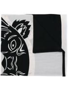 Kenzo Tiger Scarf, Women's, Black, Modal/cotton/silk