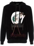 Dolce & Gabbana Designer's Patch Hoodie, Men's, Size: 48, Black, Cotton