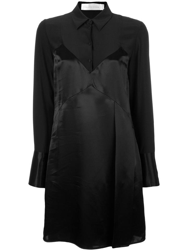 Victoria Victoria Beckham Panelled Shirt Dress - Black