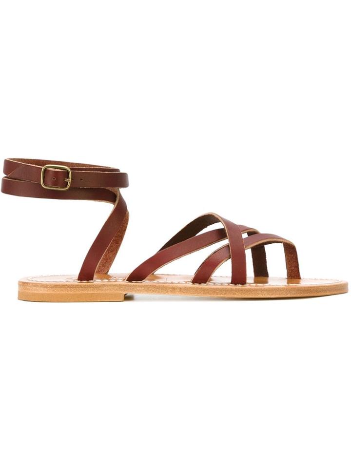 K. Jacques 'zenobi' Tie Back Strappy Sandals - Pink & Purple