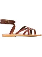 K. Jacques 'zenobi' Tie Back Strappy Sandals - Pink & Purple