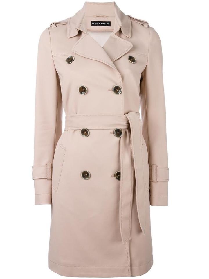 Luisa Cerano Classic Trenchcoat, Women's, Size: 42, Pink/purple, Cotton/polyamide/spandex/elastane